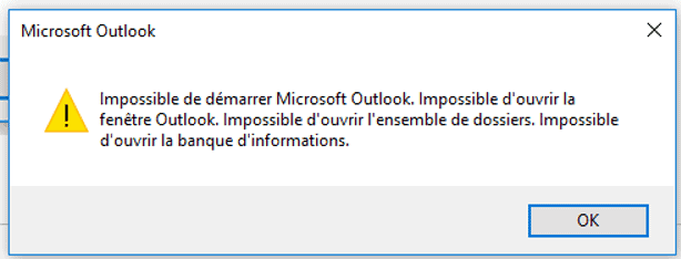 Impossible de démarrer Outlook, un assistant informatique peu aider